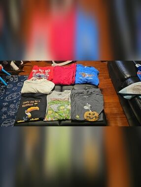 Mens 3x Short And Long Sleeve Tshirts Lot Bundle Bills Guiness Tmnt Snoopy